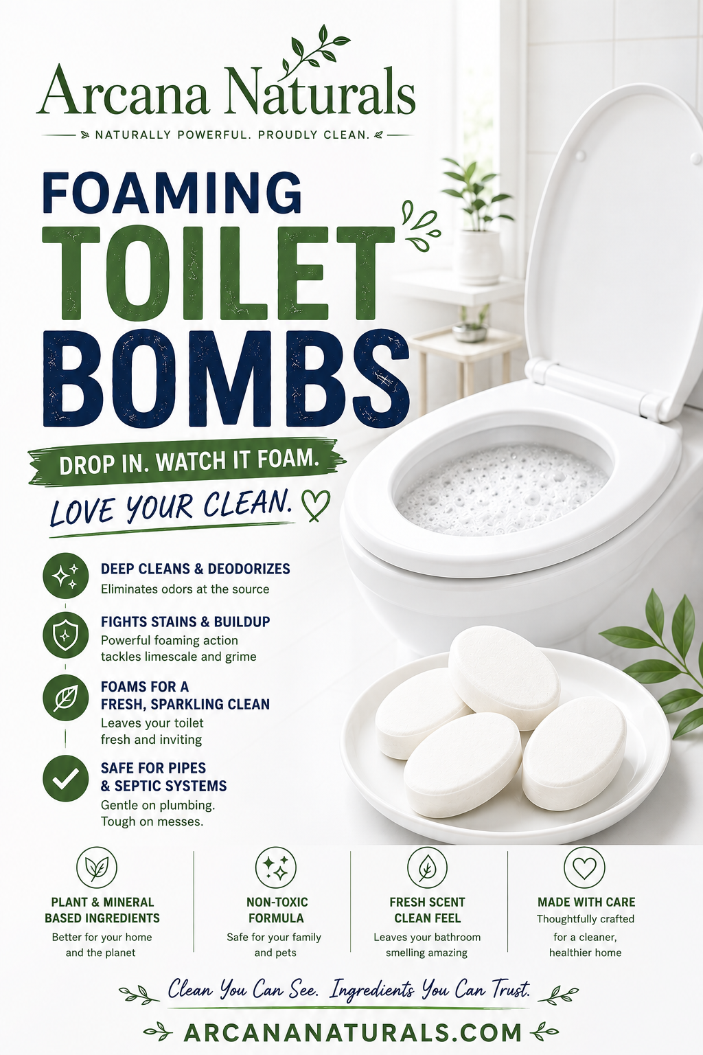 Foaming Toilet Cleaning Bombs