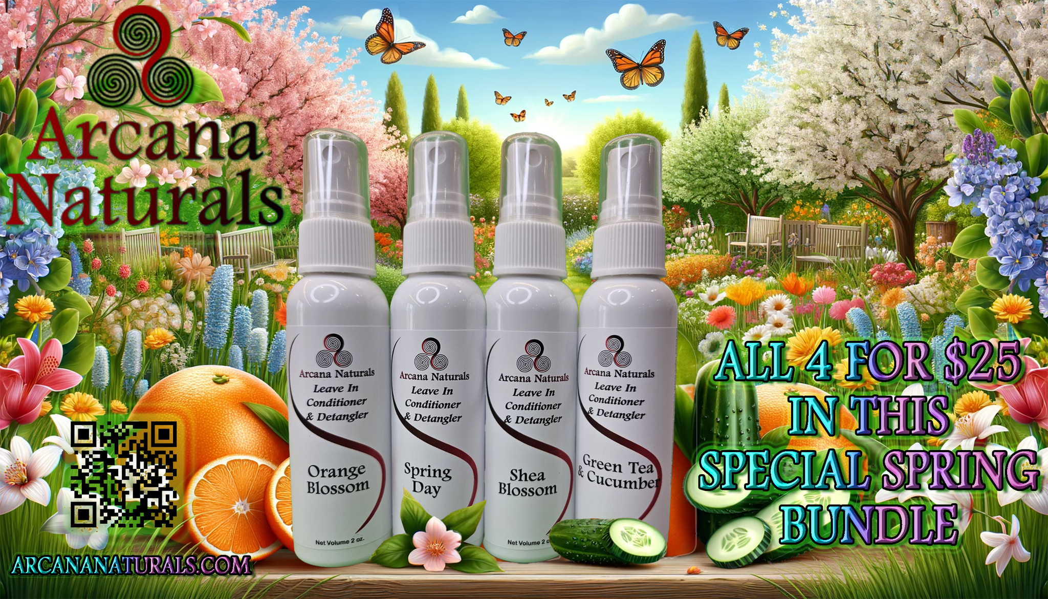 2024 Spring Leave-In Conditioner & Detangler Bundle – Arcana Naturals